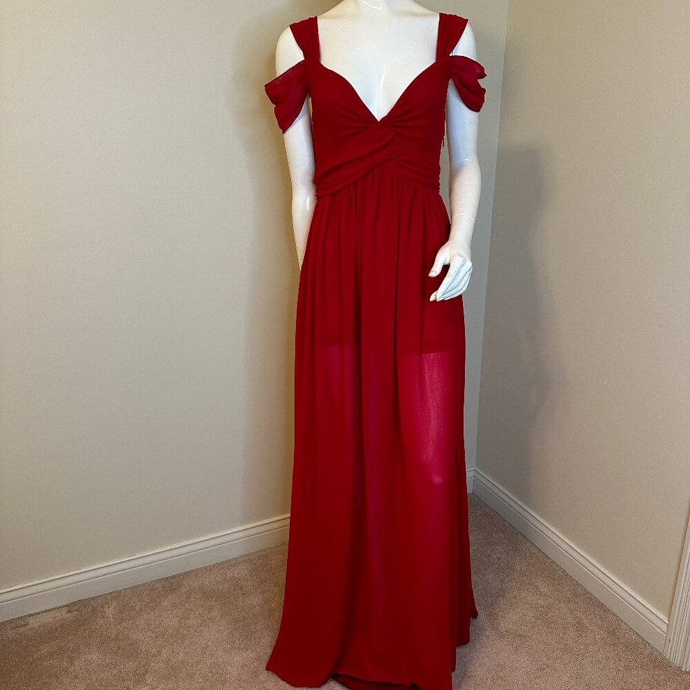 SHEIN Long Red Dress